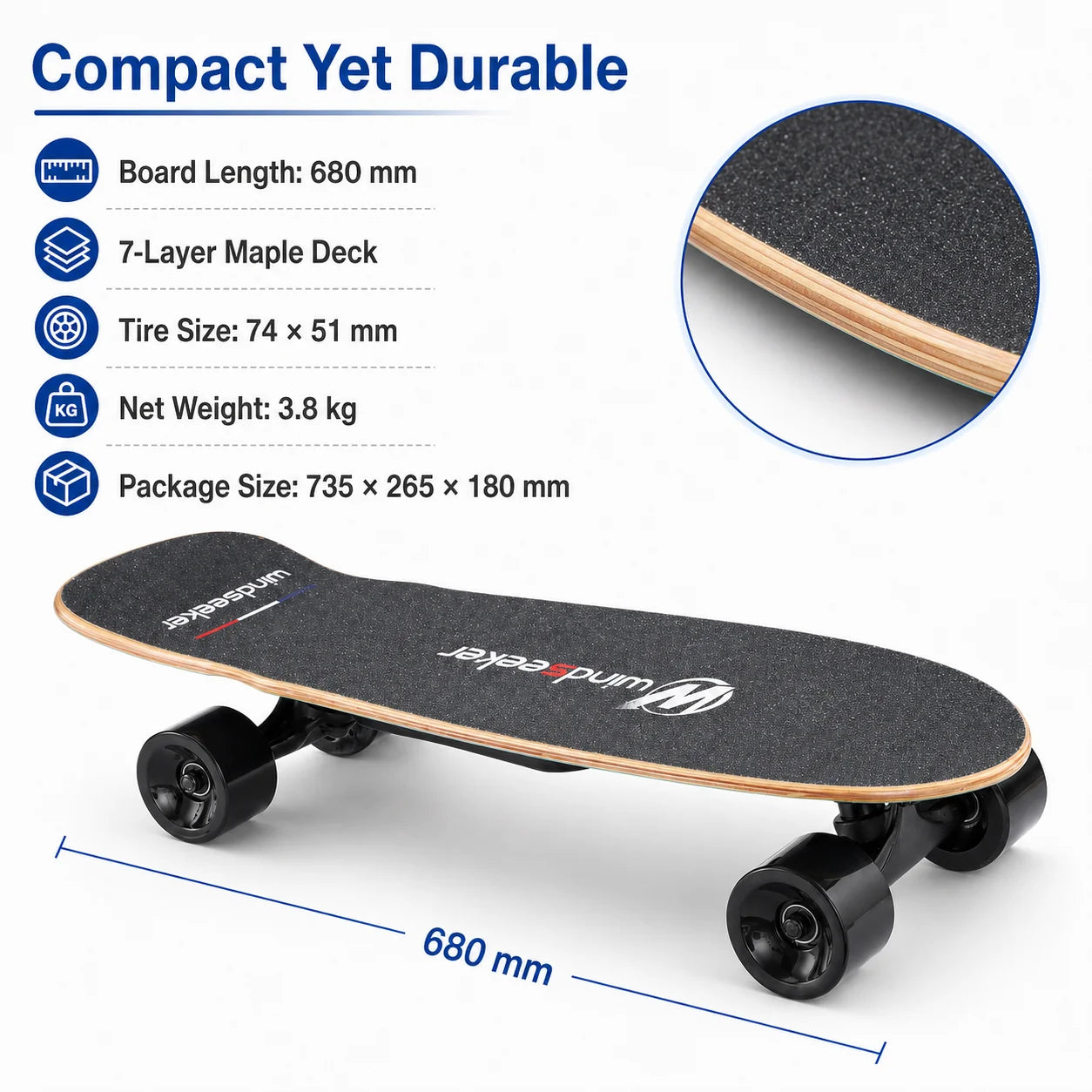 H2S-2 Mini Electric Skateboard